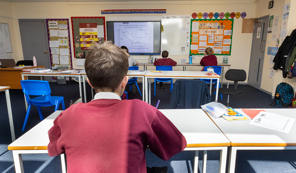 Pupils in classroom