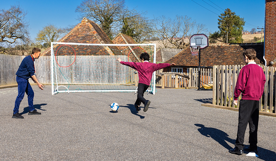 Pupils in the playground
